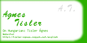 agnes tisler business card